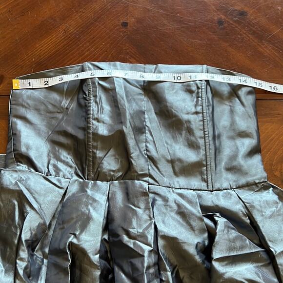 Poetry Clothing Silver Metallic Strapless Tiered Mini Dress with Sash - Picture 7 of 12